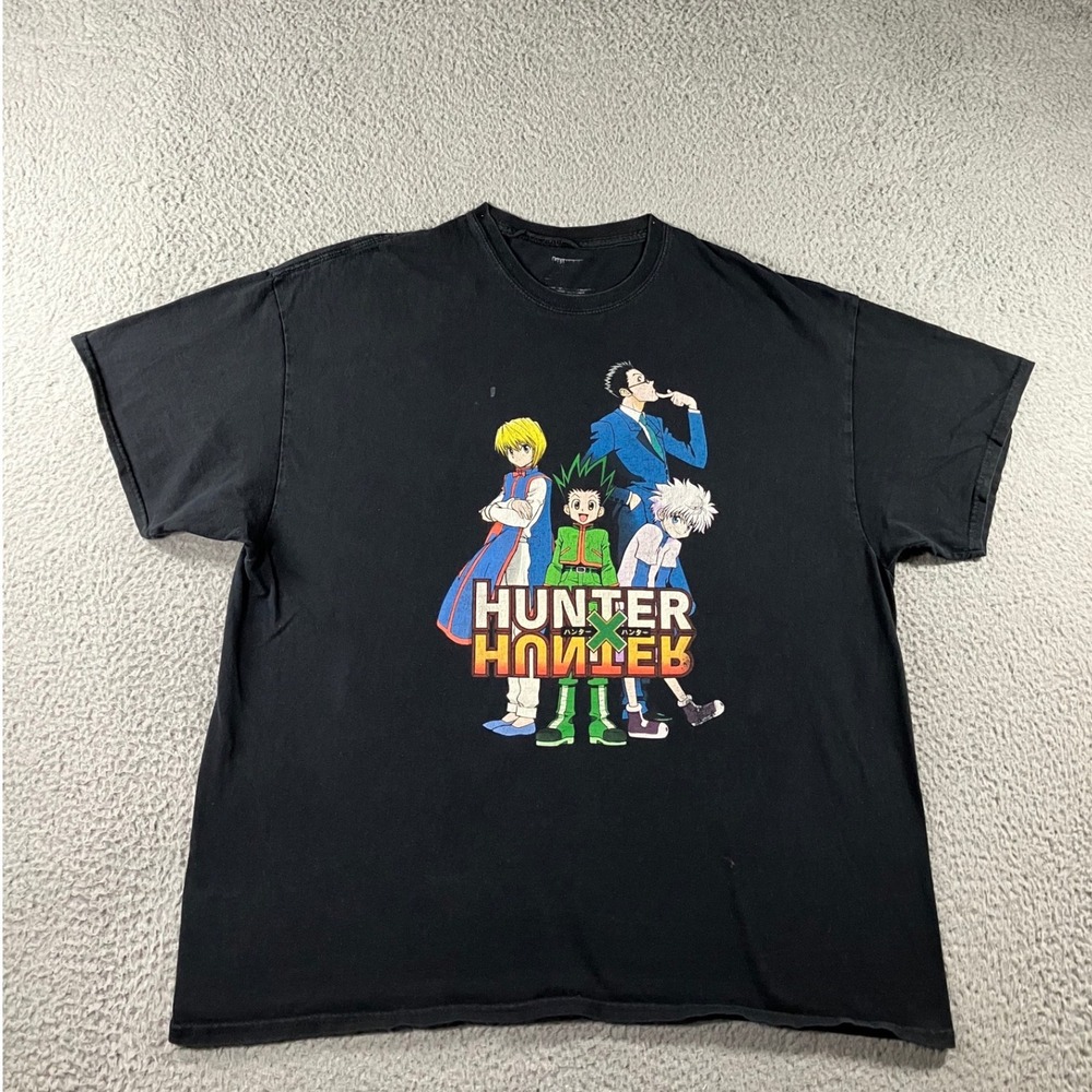 Hunter x Hunter Graphic Tee Mens XXL Black Streetwear Anime Gon Killua Shirt
